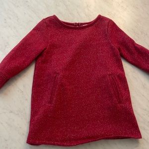 Red Glittery Sweater Dress